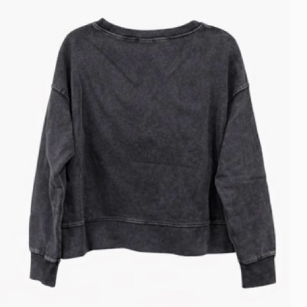 Seint Black Vintage Wash Women’s Sweatshirt NWT  Size:Large - Picture 2 of 2